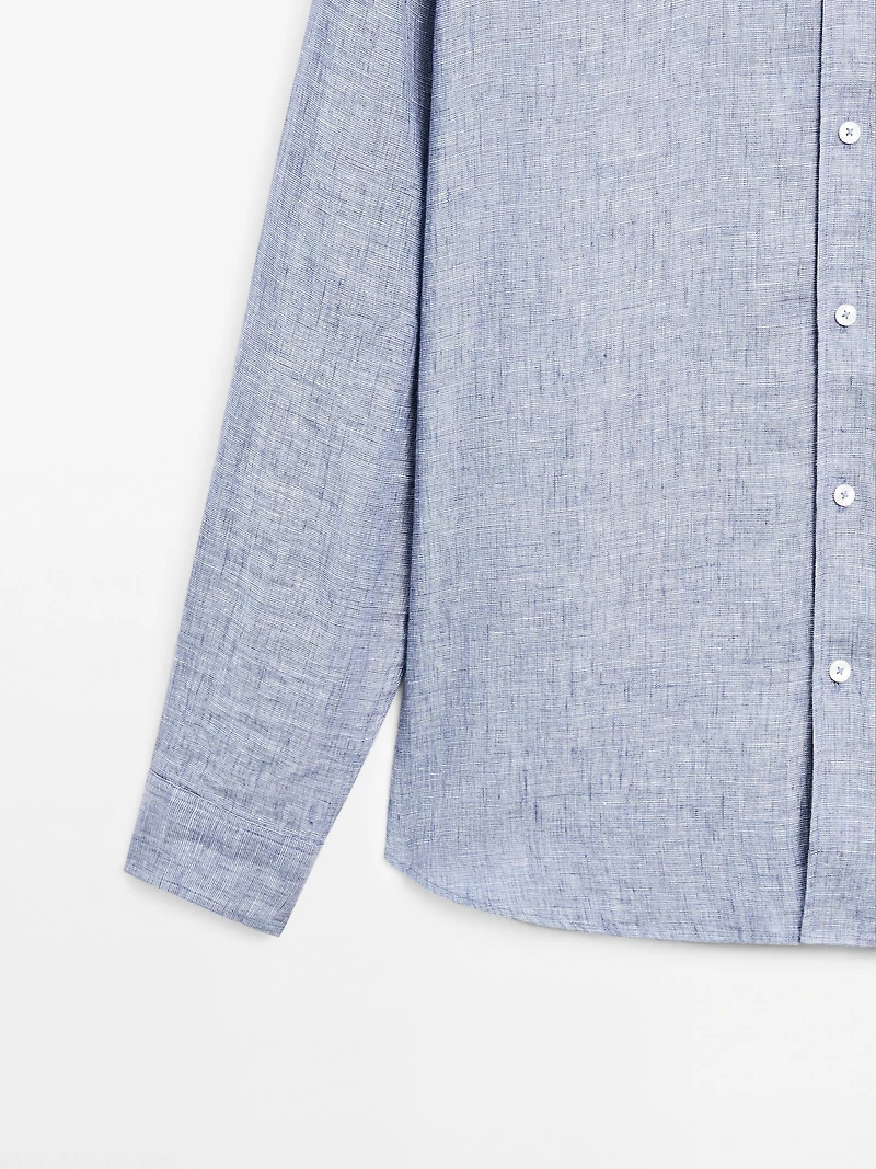 100% linen regular fit shirt