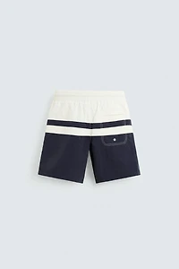 COLOR BLOCK LONG SWIMSUIT