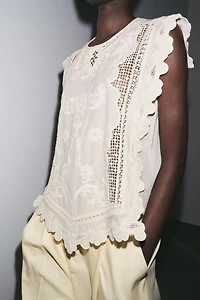 ZW COLLECTION RUFFLED CHEST SHIRT