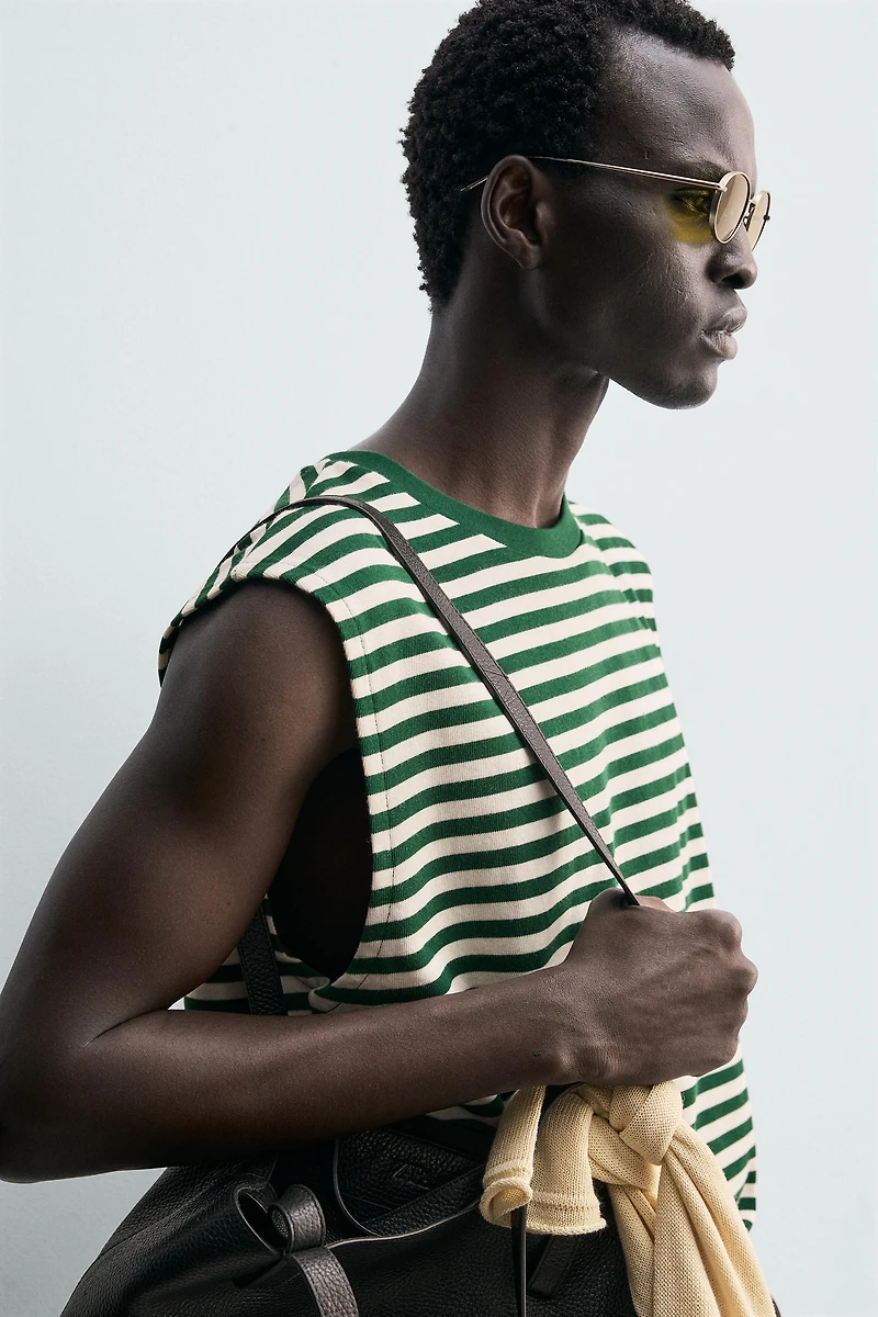 STRIPED JACQUARD TANK TOP