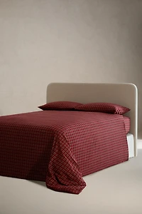 CHRISTMAS RED CHECK FLANNEL DUVET COVER