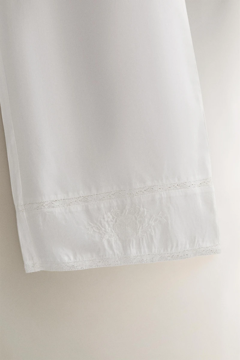 LACE TRIMMED PANTS