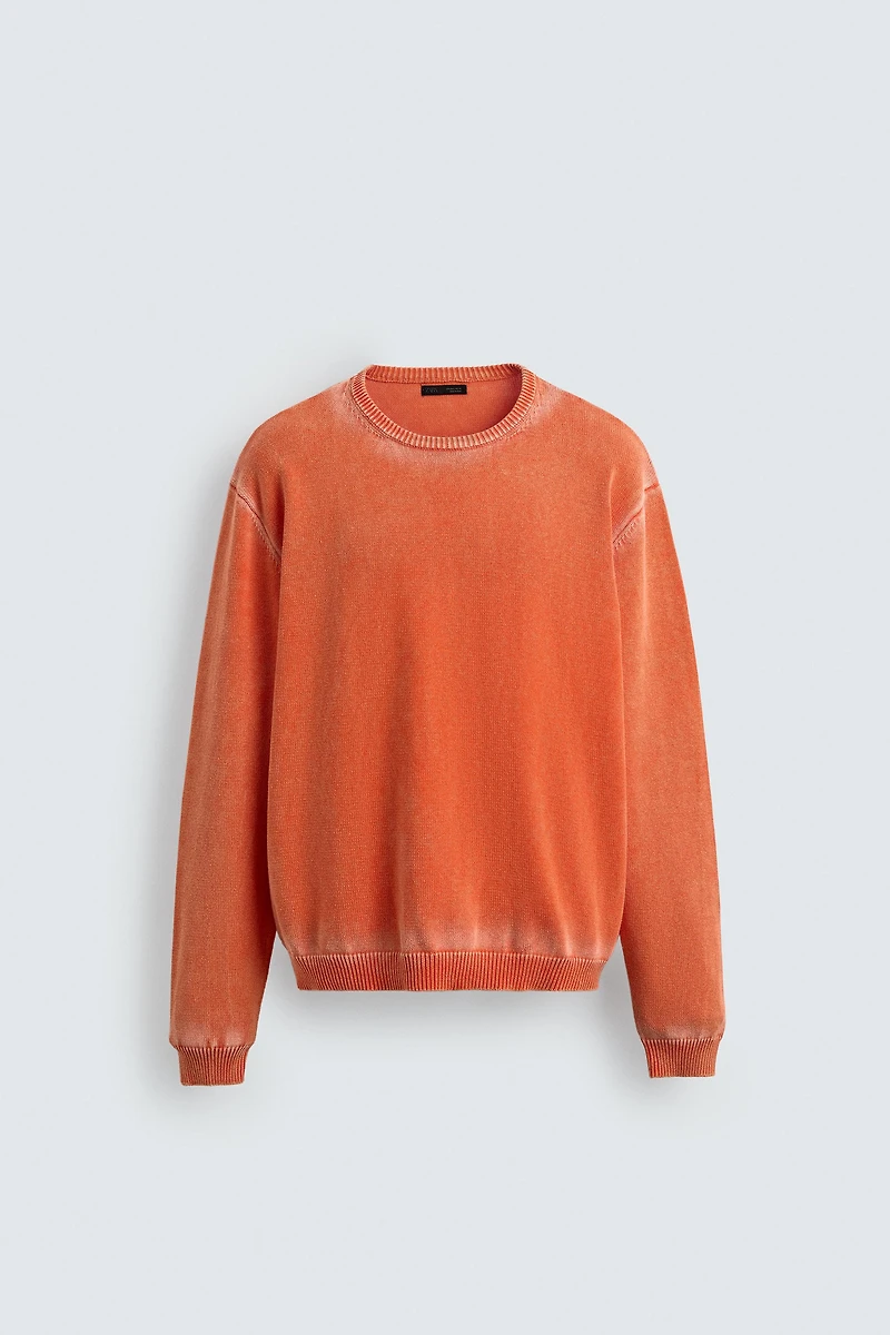 WASHED COTTON SWEATER