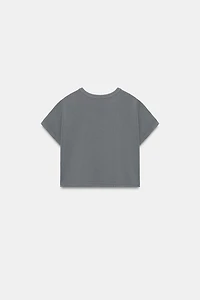 CROPPED WASHED EFFECT T-SHIRT