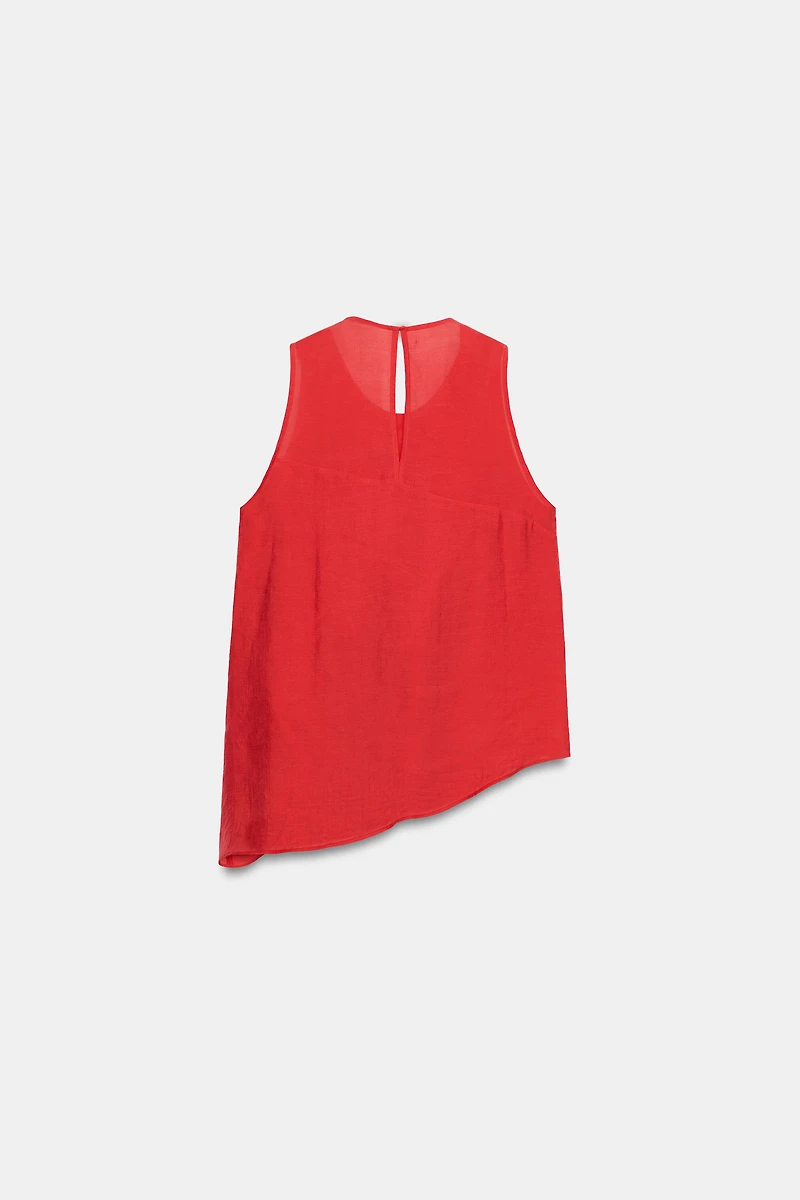 ASYMMETRIC RUFFLED TOP