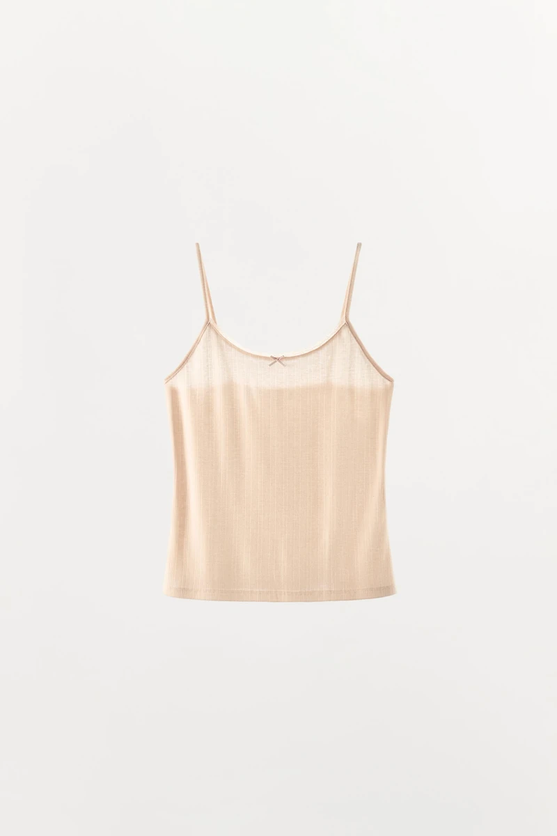 POINTELLE BOW CAMISOLE