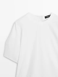 100% cotton short poplin dress