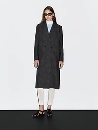 Manteau long à chevrons