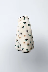 FLEECE FLORAL JACKET