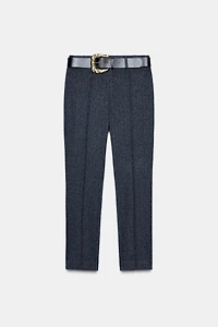 PANTALON CHEVRON AVEC CEINTURE