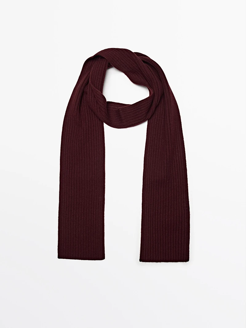 Écharpe fine en tissu côtelé