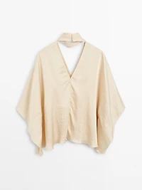 Flowing V-neck blouse - STUDIO