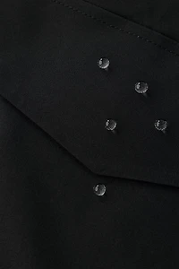 LONG FEATHER DOWN WATER REPELLENT PUFFER COAT WITH DETACHABLE FAUX FUR HOODIE