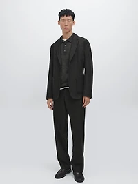 Wool blend suit blazer