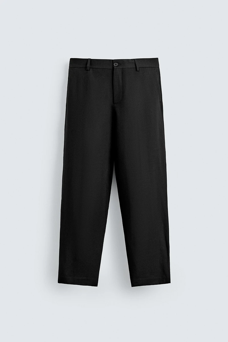 100% WOOL STRAIGHT FIT PANTS
