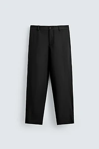 100% WOOL STRAIGHT FIT PANTS