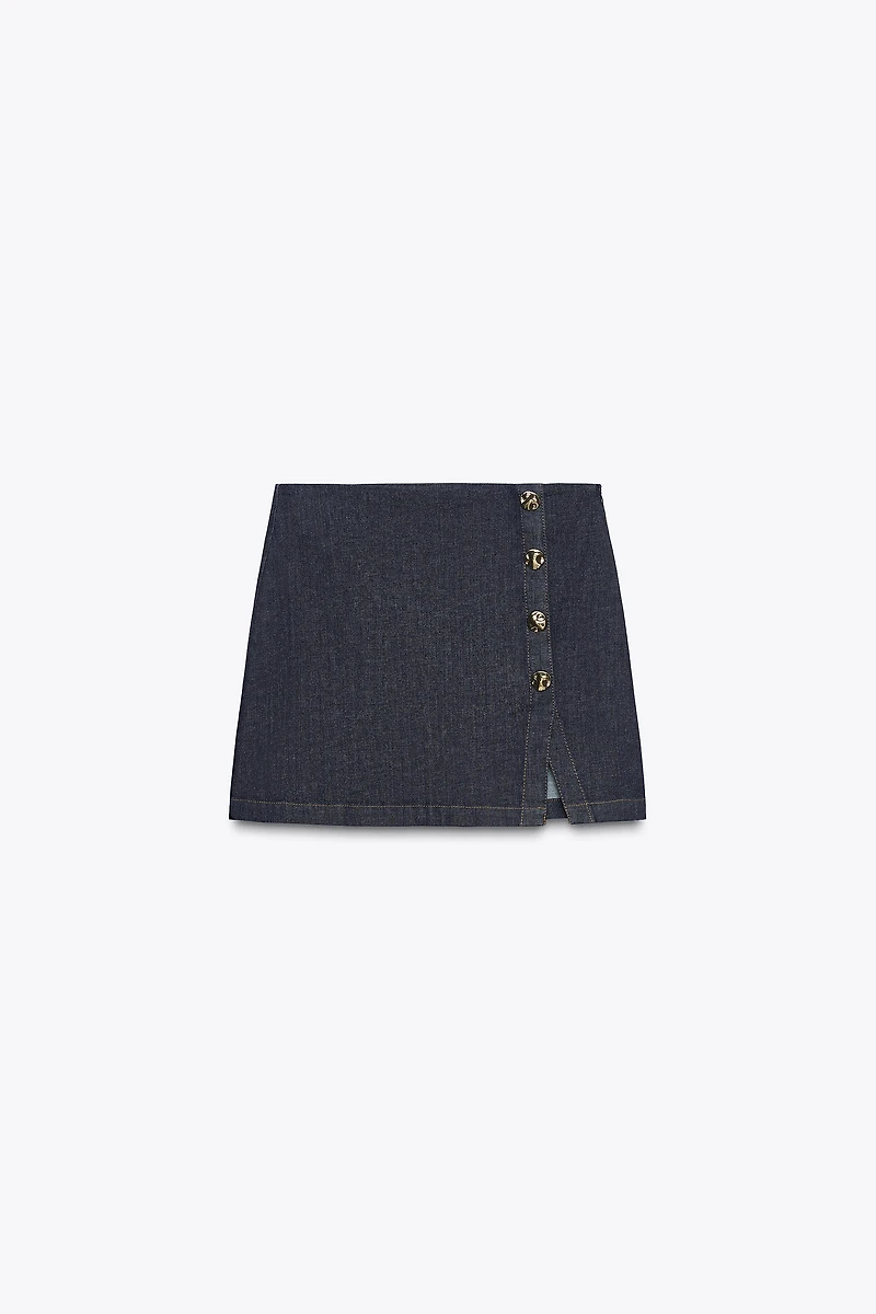 JUPE-CULOTTE CROISÉE BOUTONS