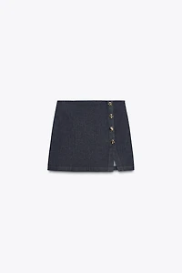 JUPE-CULOTTE CROISÉE BOUTONS
