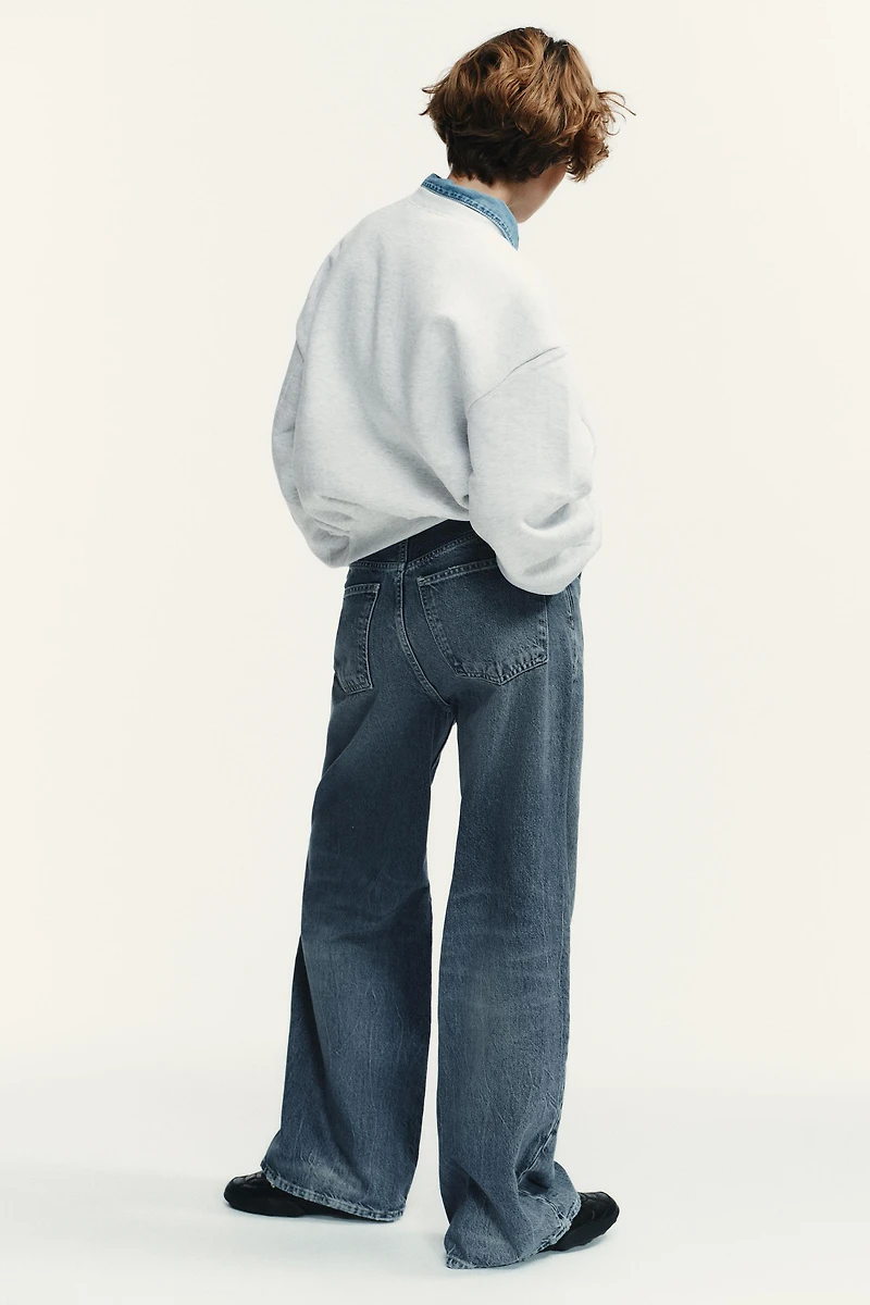 TRF EXTRA WIDE LEG HIGH WAIST JEANS