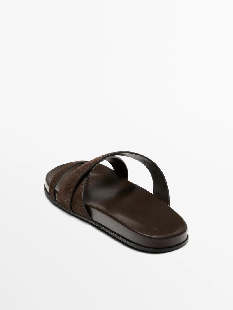 Sandale en cuir à lanières