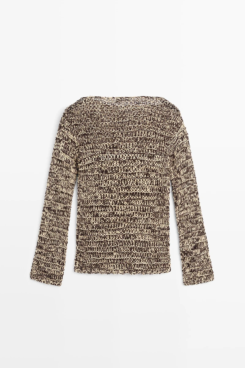 Marled knit sweater