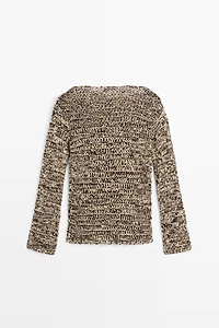 Marled knit sweater
