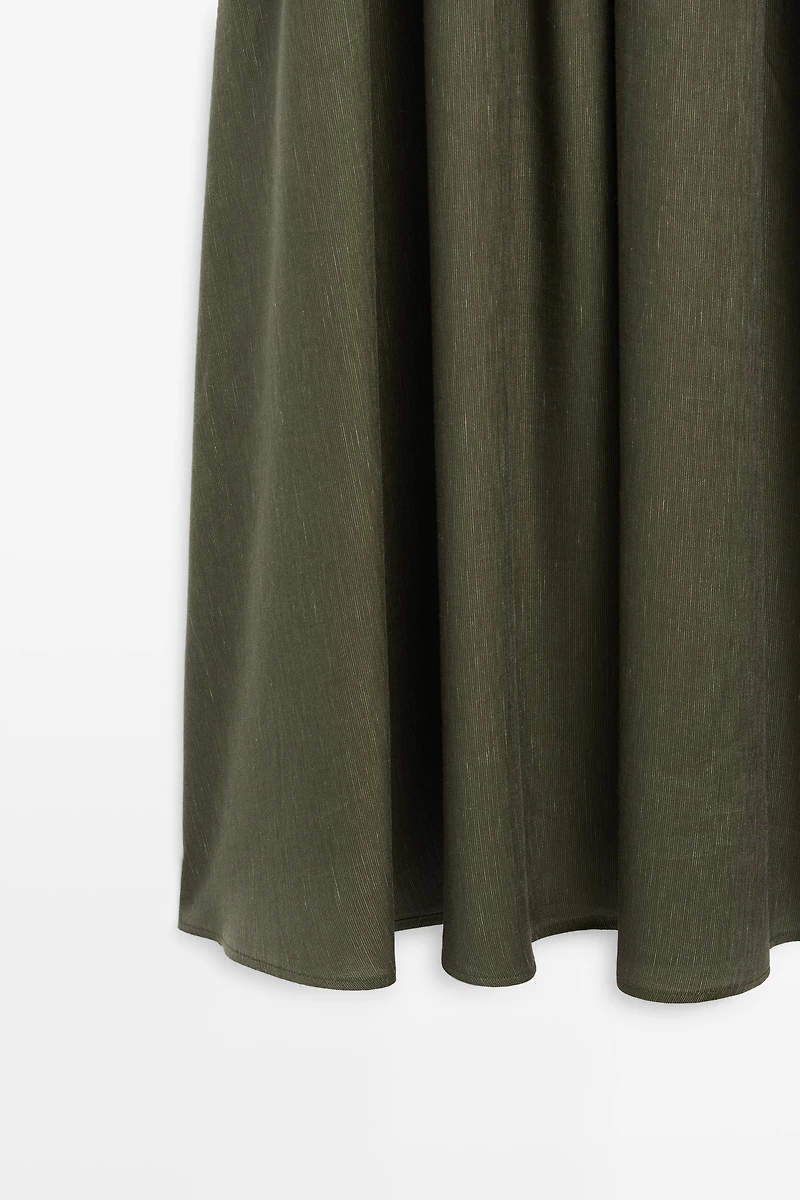 Flowing midi dress with scarf detail