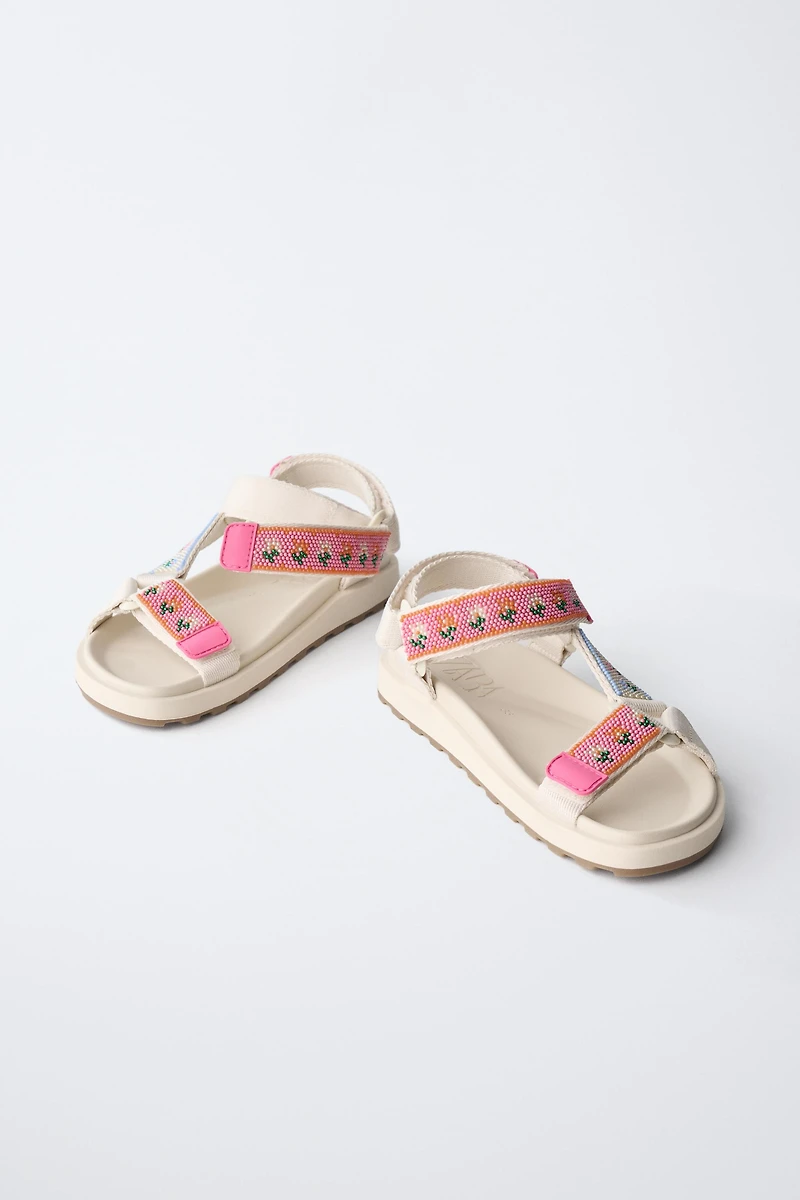 BEADED TECHNICAL SANDALS