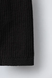 RIBBED LEGGINGS WITH BUTTONS