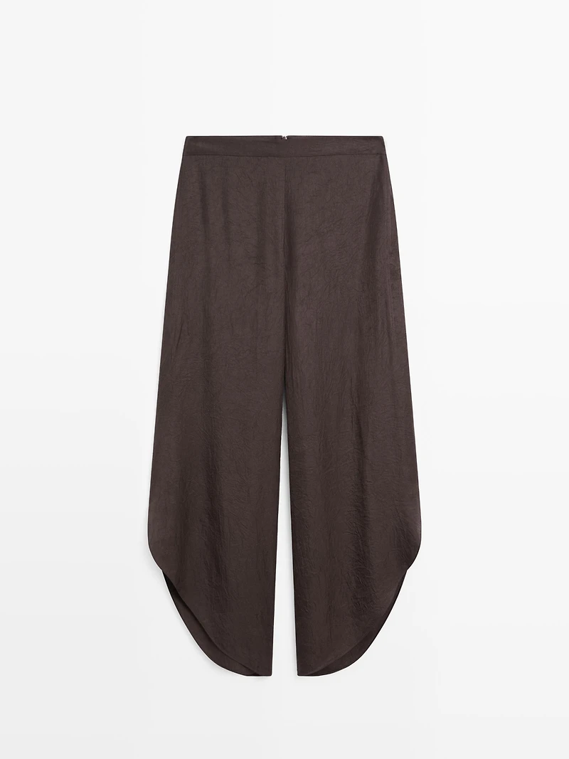 Pantalon fluide fendu