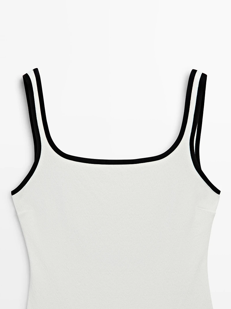 Maillot de bain texturé contrastant