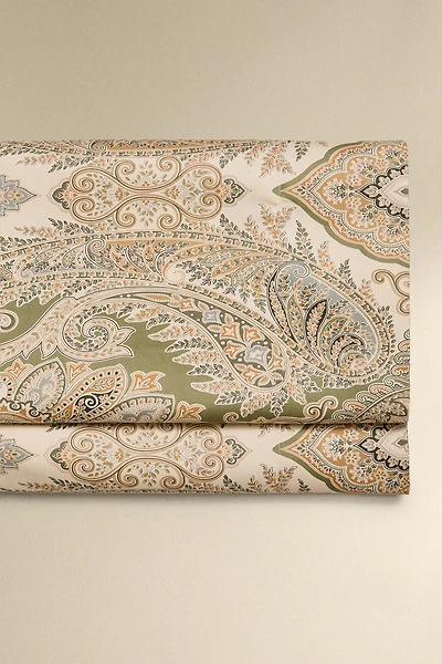 PAISLEY SATEEN COTTON FLAT SHEET (300 THREAD COUNT)