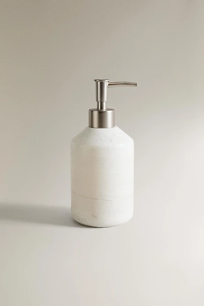 WHITE MARBLE SOAP DISPENSER