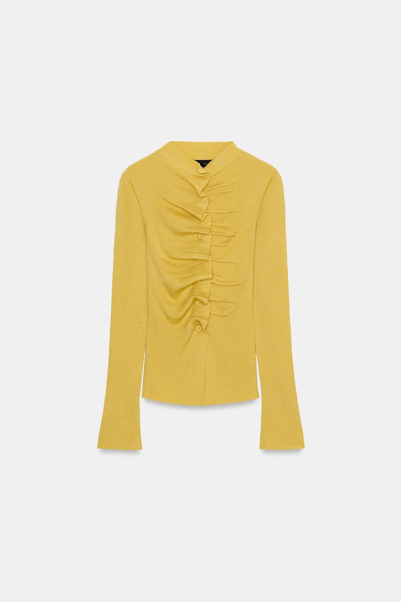 GILET DRAPÉ EN MAILLE