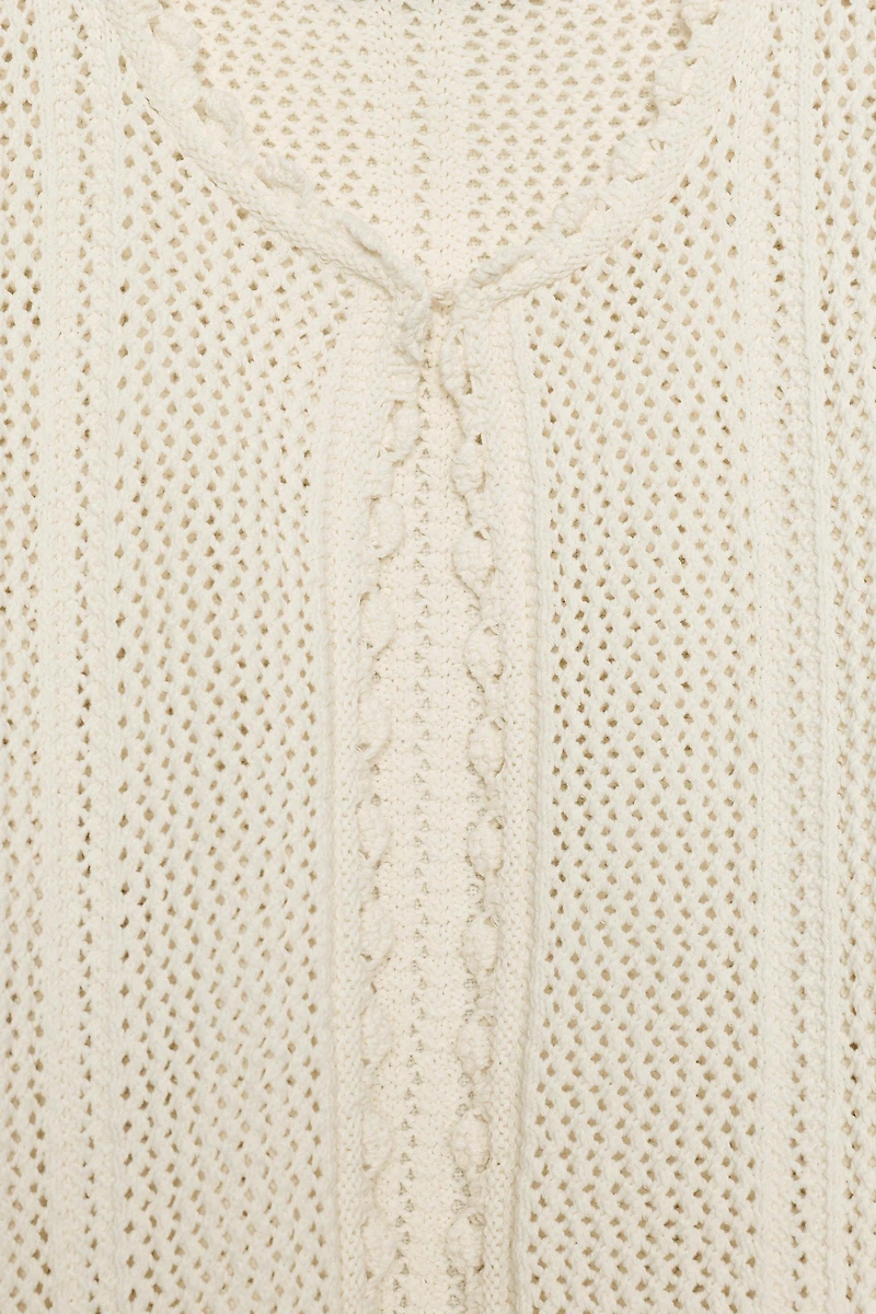 GILET EN MAILLE POINTELLE