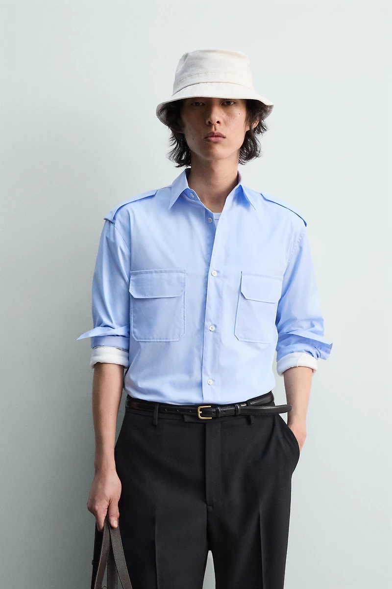 POCKET SHIRT WITH EPAULETS