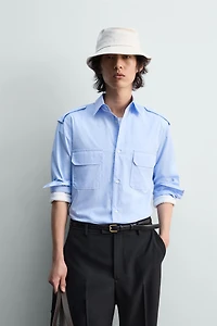 POCKET SHIRT WITH EPAULETS