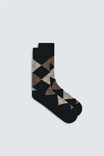 ARGYLE WOOL SOCKS