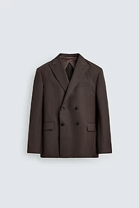 VESTE DE COSTUME À BOUTONNAGE CROISÉ CHEVRONS