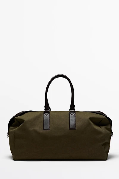 Nappa leather detail travel bag