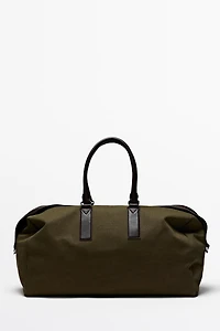 Nappa leather detail travel bag