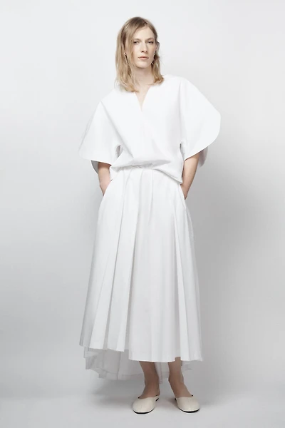 ZW COLLECTION LIMITED EDITION ASYMMETRIC POPLIN SKIRT