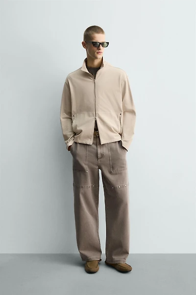 WASHED ZIP SWEATSHIRT