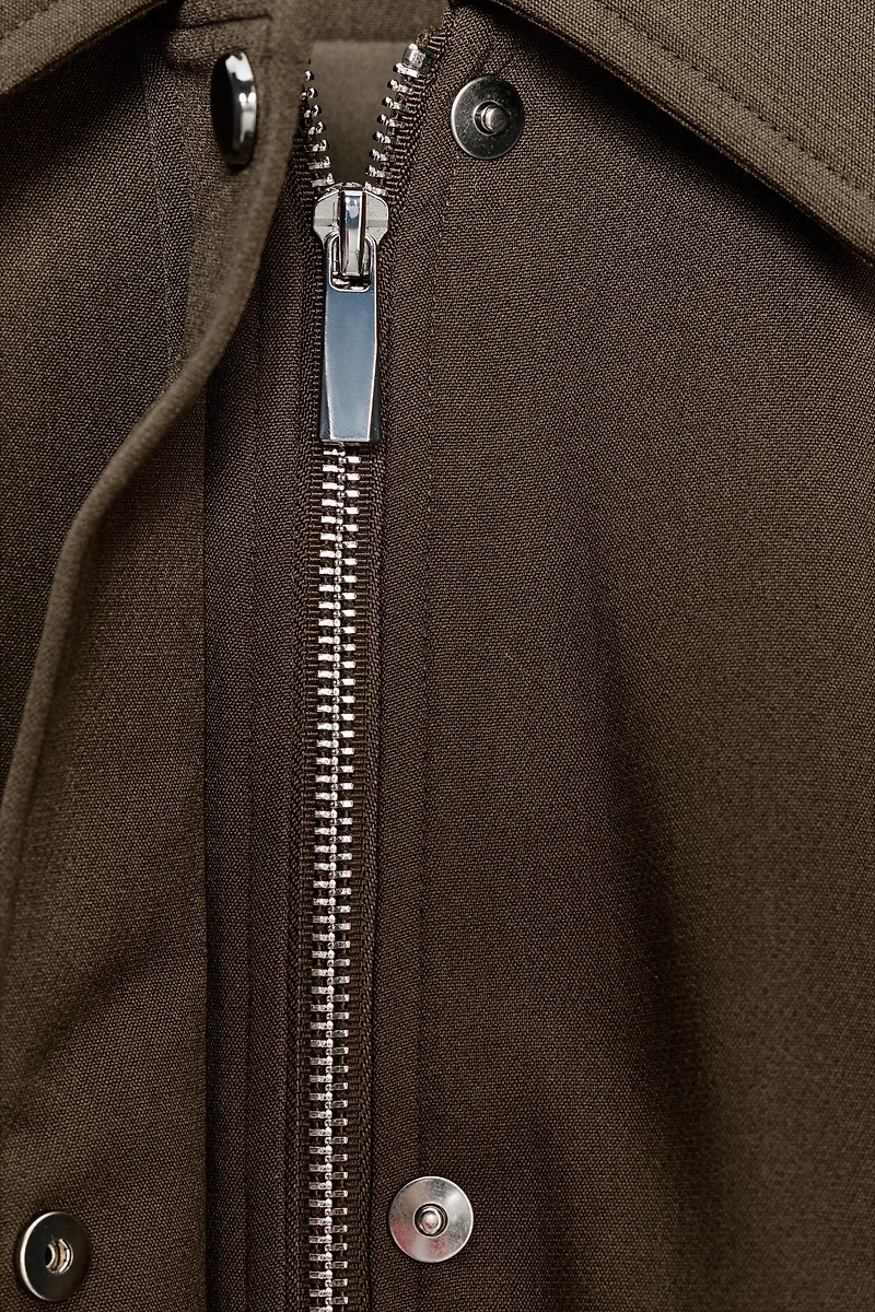 TABBED SLEEVE BOMBER JACKET