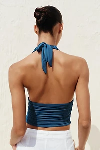 DRAPED HALTER TOP
