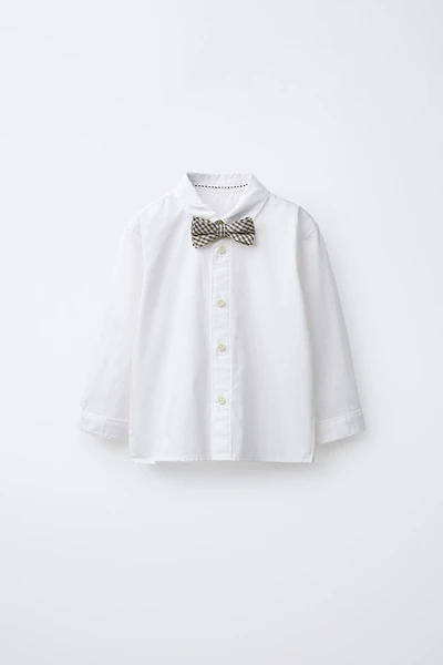 DETACHABLE BOW TIE SHIRT