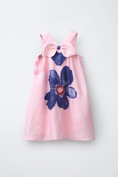 100% LINEN FLORAL DRESS