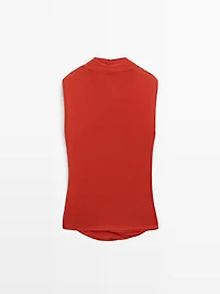 Top drapé cache-cœur