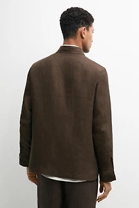 Total look faded linen overshirt