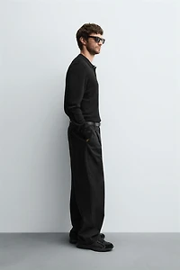 WOOL KNIT POLO SHIRT